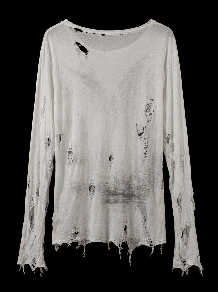 FALLEN ANGEL DISTRESSED LONGSLEEVE — BONE