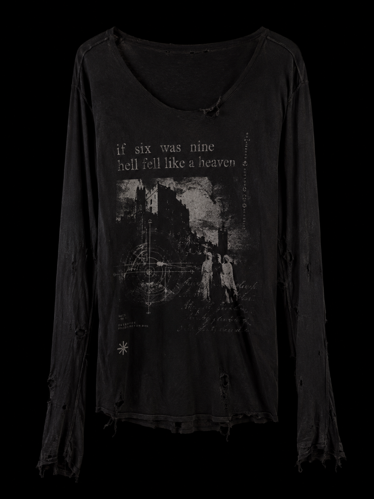 IF SIX WAS NINE DISTRESSED LONGSLEEVE